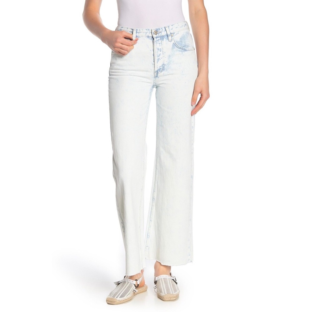 Free People High Rise Straight Flare Jeans